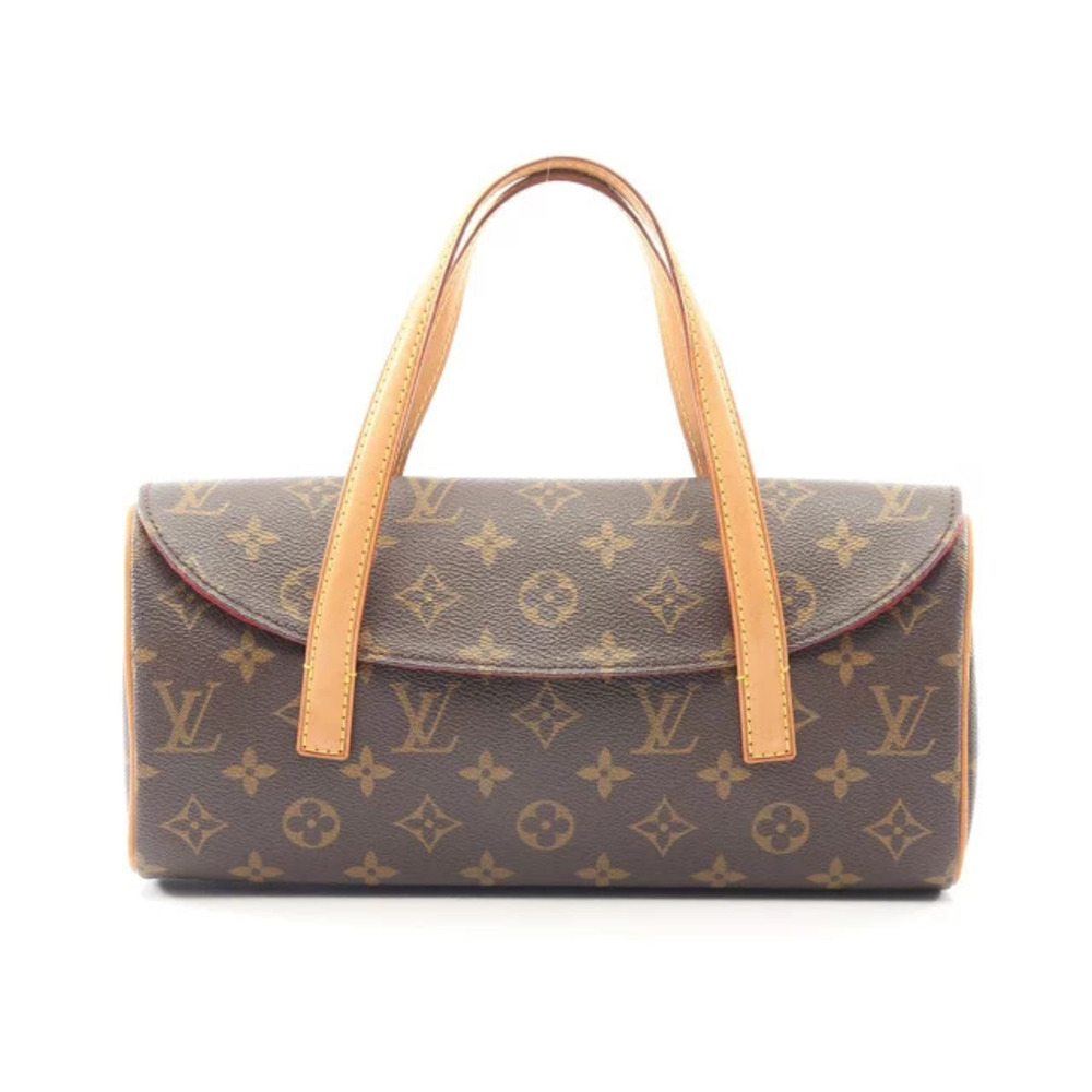 Louis Vuitton Sonatine handbag canvas leather Monogram brown